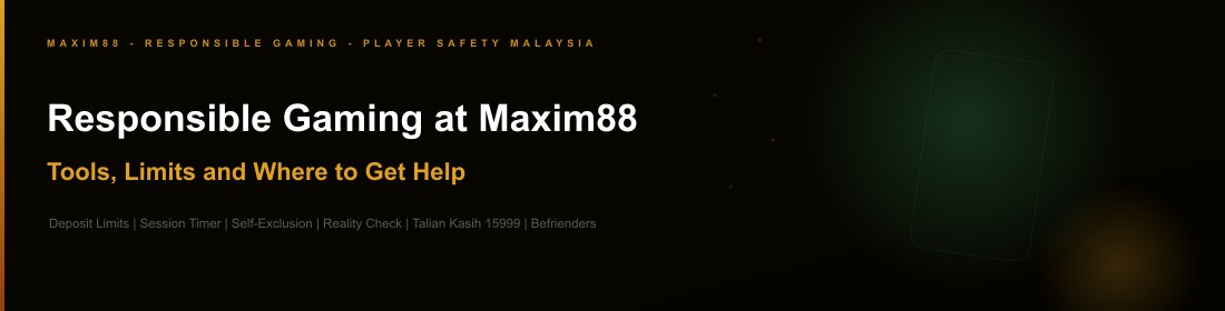 Maxim88 responsible gaming